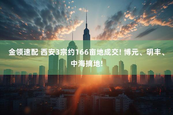 金领速配 西安3宗约166亩地成交! 博元、明丰、中海摘地!